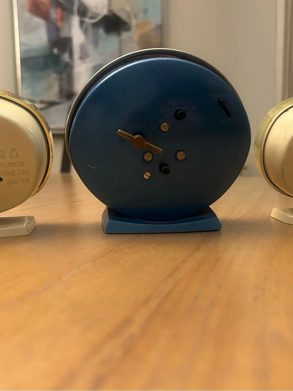 Big Ben Vintage Round Blue Alarm Clock by 2 Baby Ben clocks included